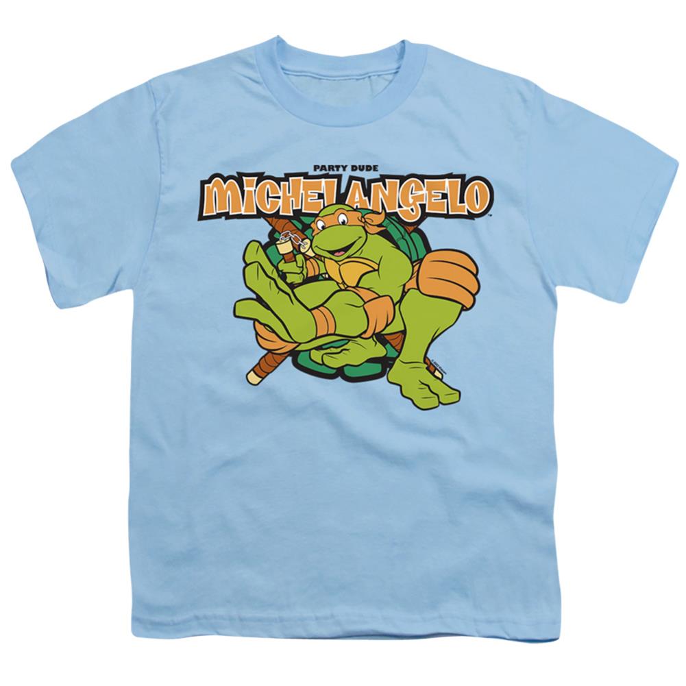 Teenage Mutant Ninja Turtles Party Dude Michelangelo Youth 18/1 100% Cotton Short-Sleeve T-Shirt