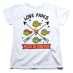 Teenage Mutant Ninja Turtles Pizza Is Forever Women's 18/1 Cotton Short-Sleeve T-Shirt