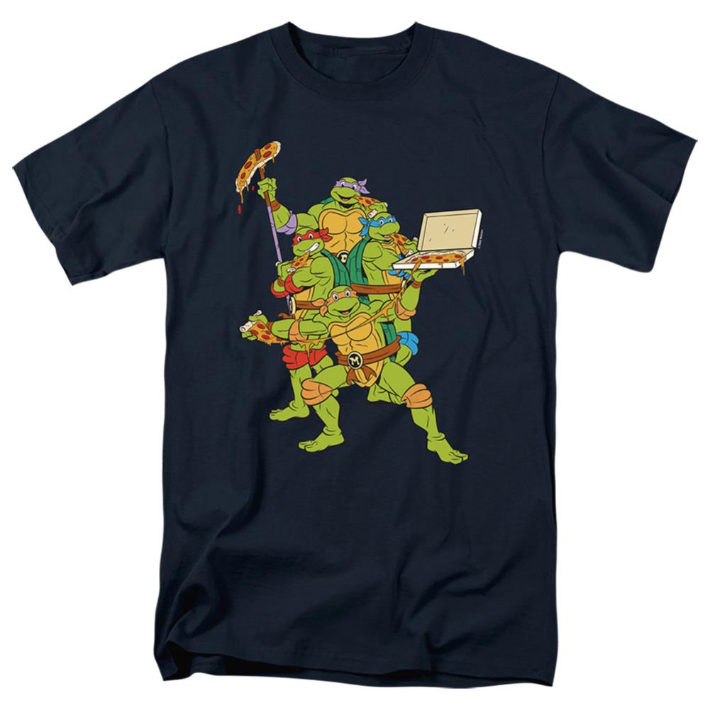 Teenage Mutant Ninja Turtles Pizza Party Men's 18/1 Cotton Short-Sleeve T-Shirt