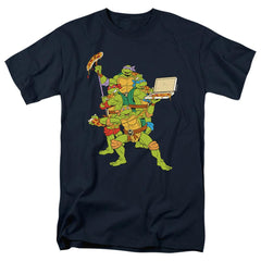 Teenage Mutant Ninja Turtles Pizza Party Men's 18/1 Cotton Short-Sleeve T-Shirt