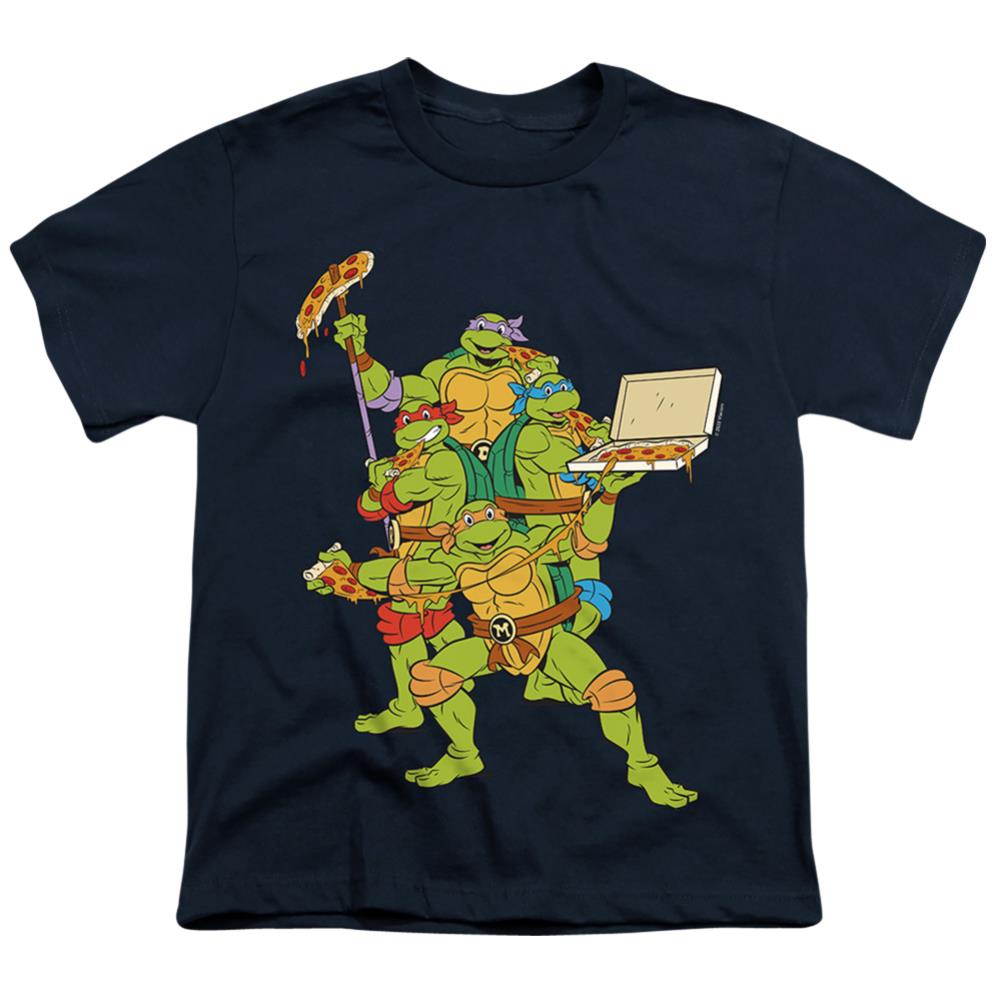 Teenage Mutant Ninja Turtles Pizza Party Youth 18/1 100% Cotton Short-Sleeve T-Shirt