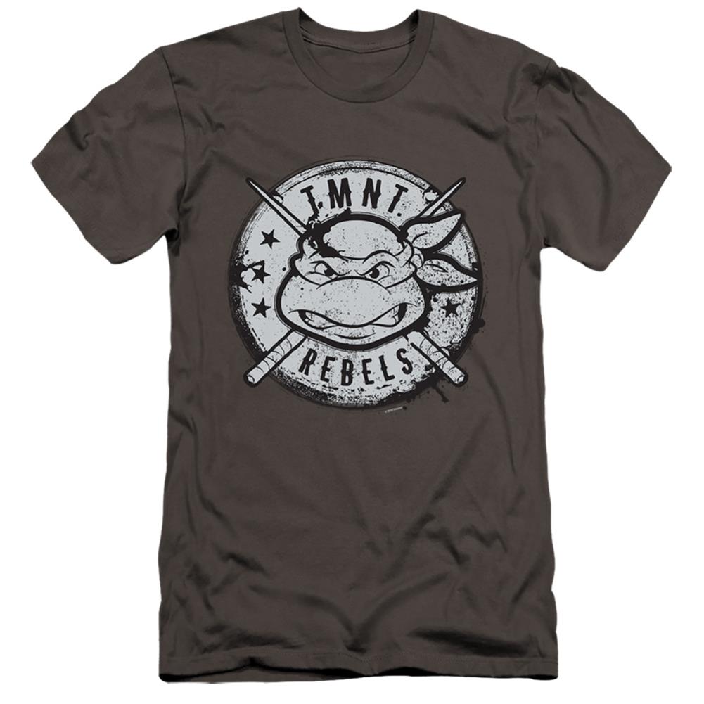 Teenage Mutant Ninja Turtles Rebels Distressed Logo Men's Ultra-Soft 30/1 Cotton Slim Short-Sleeve T-Shirt