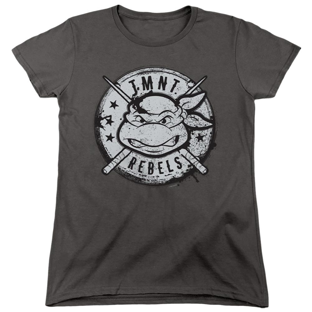 Teenage Mutant Ninja Turtles Rebels Distressed Logo Women's 18/1 Cotton Short-Sleeve T-Shirt