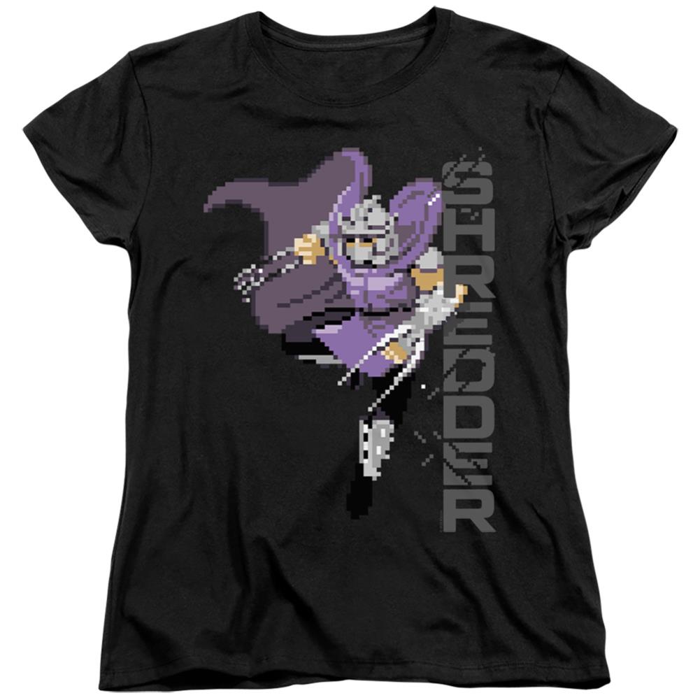 Teenage Mutant Ninja Turtles Retro Arcade Shredder Women's 18/1 Cotton Short-Sleeve T-Shirt
