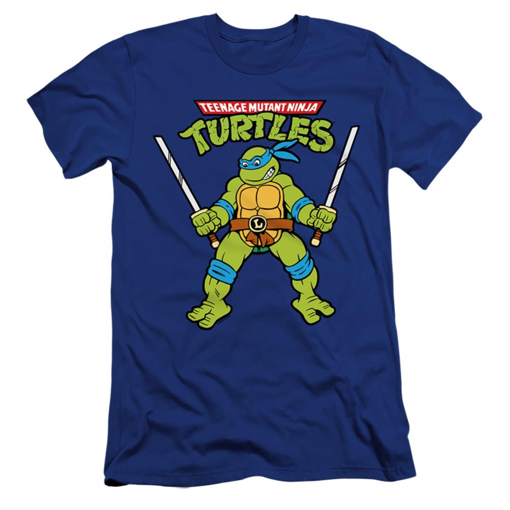 Teenage Mutant Ninja Turtles Retro Leo Men's Ultra-Soft 30/1 Cotton Slim Short-Sleeve T-Shirt