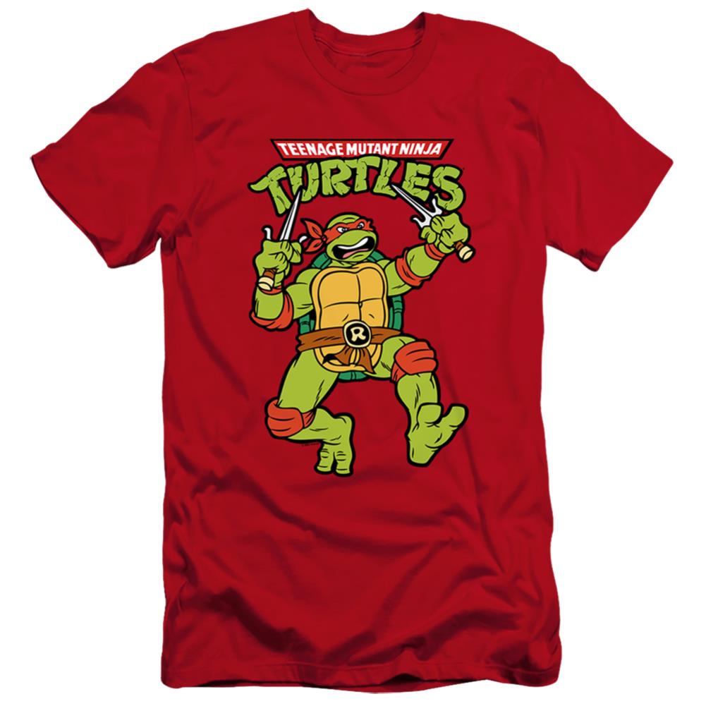 Teenage Mutant Ninja Turtles Retro Raph Men's Ultra-Soft 30/1 Cotton Slim Short-Sleeve T-Shirt