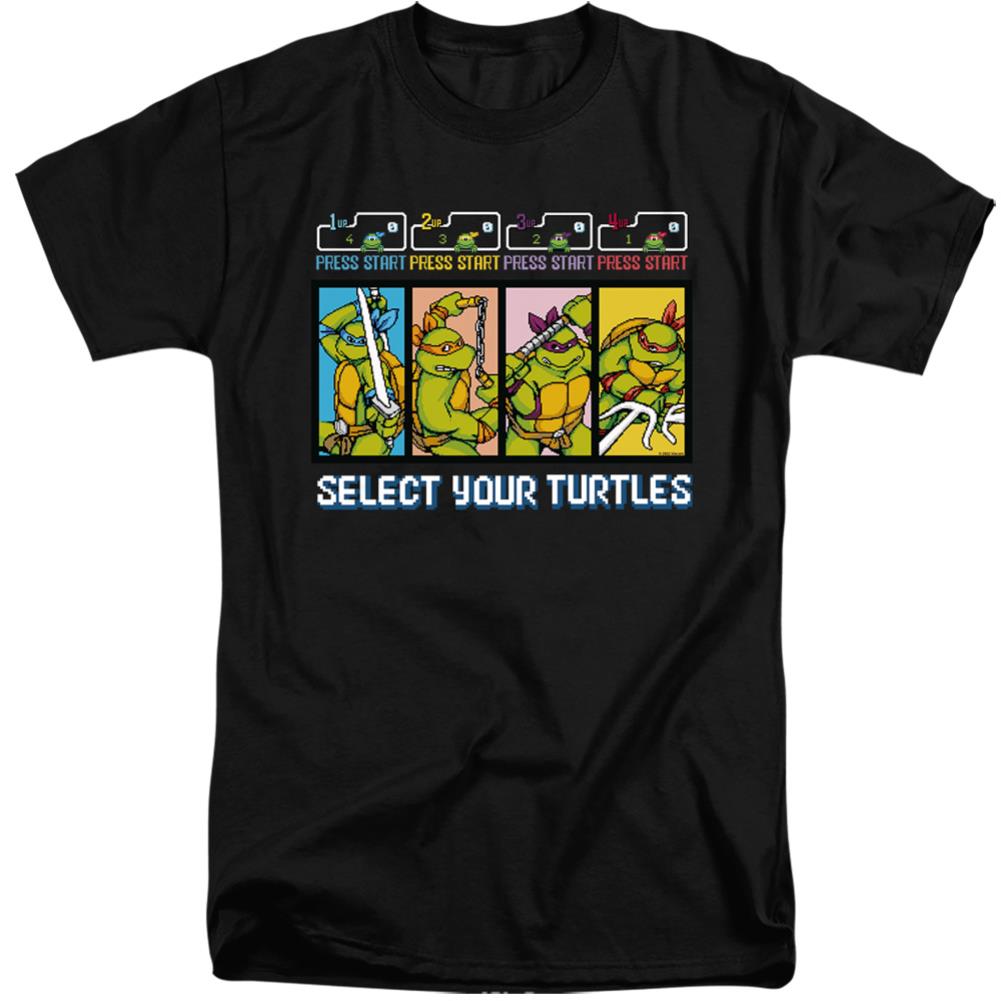 Teenage Mutant Ninja Turtles Select Your Turtles Men's 18/1 Tall Cotton Short-Sleeve T-Shirt