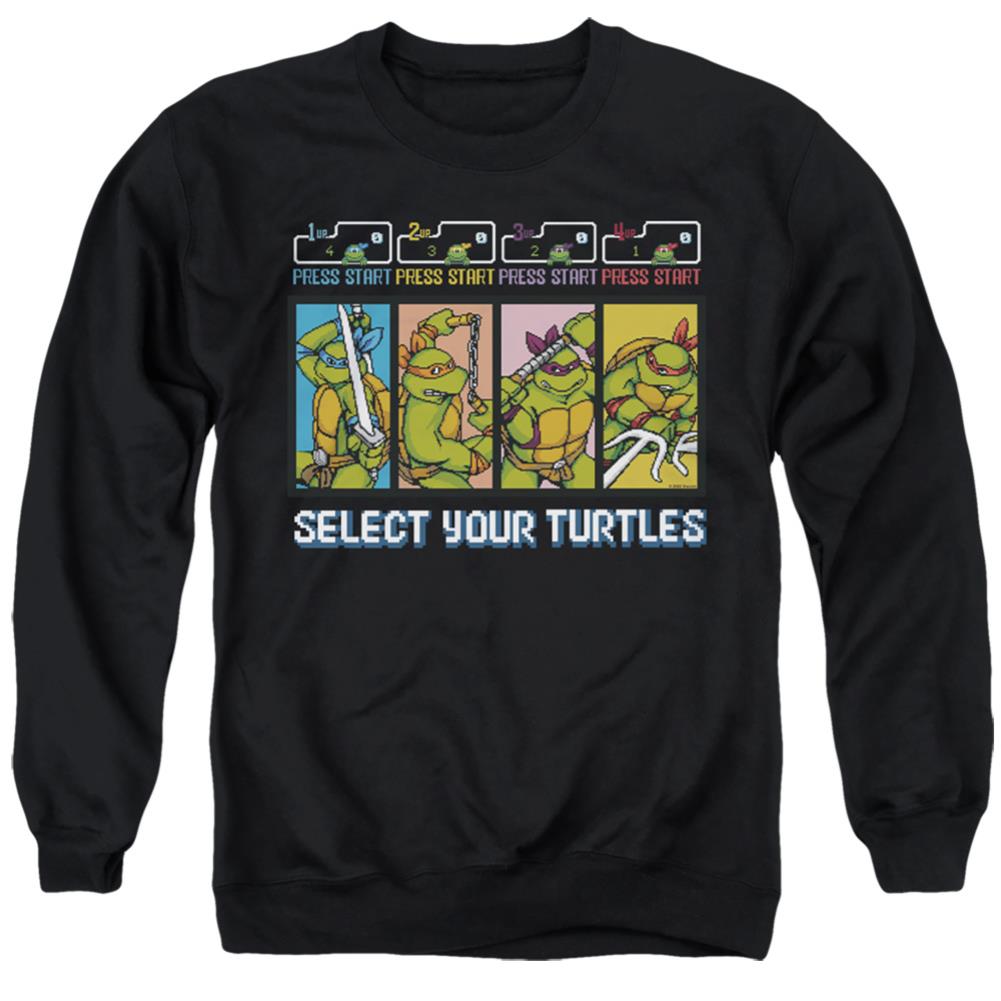 Teenage Mutant Ninja Turtles Select Your Turtles Men's Crewneck 50 50 Poly Long-Sleeve T-Shirt