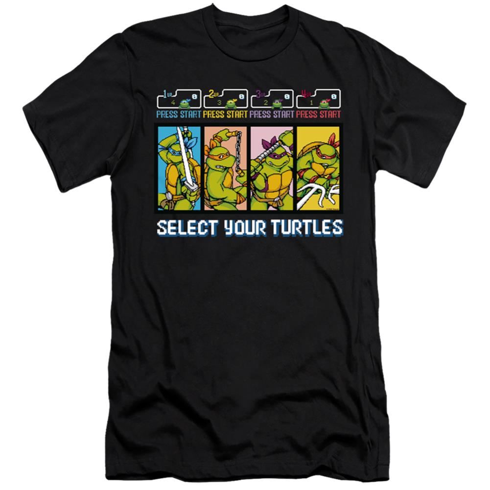 Teenage Mutant Ninja Turtles Select Your Turtles Men's Ultra-Soft 30/1 Cotton Slim Short-Sleeve T-Shirt