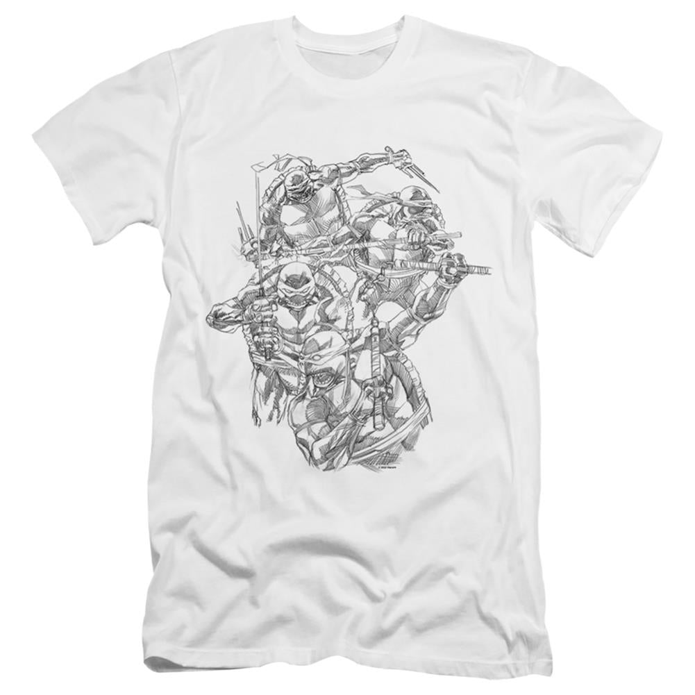 Teenage Mutant Ninja Turtles Shinobis Men's Ultra-Soft 30/1 Cotton Slim Short-Sleeve T-Shirt