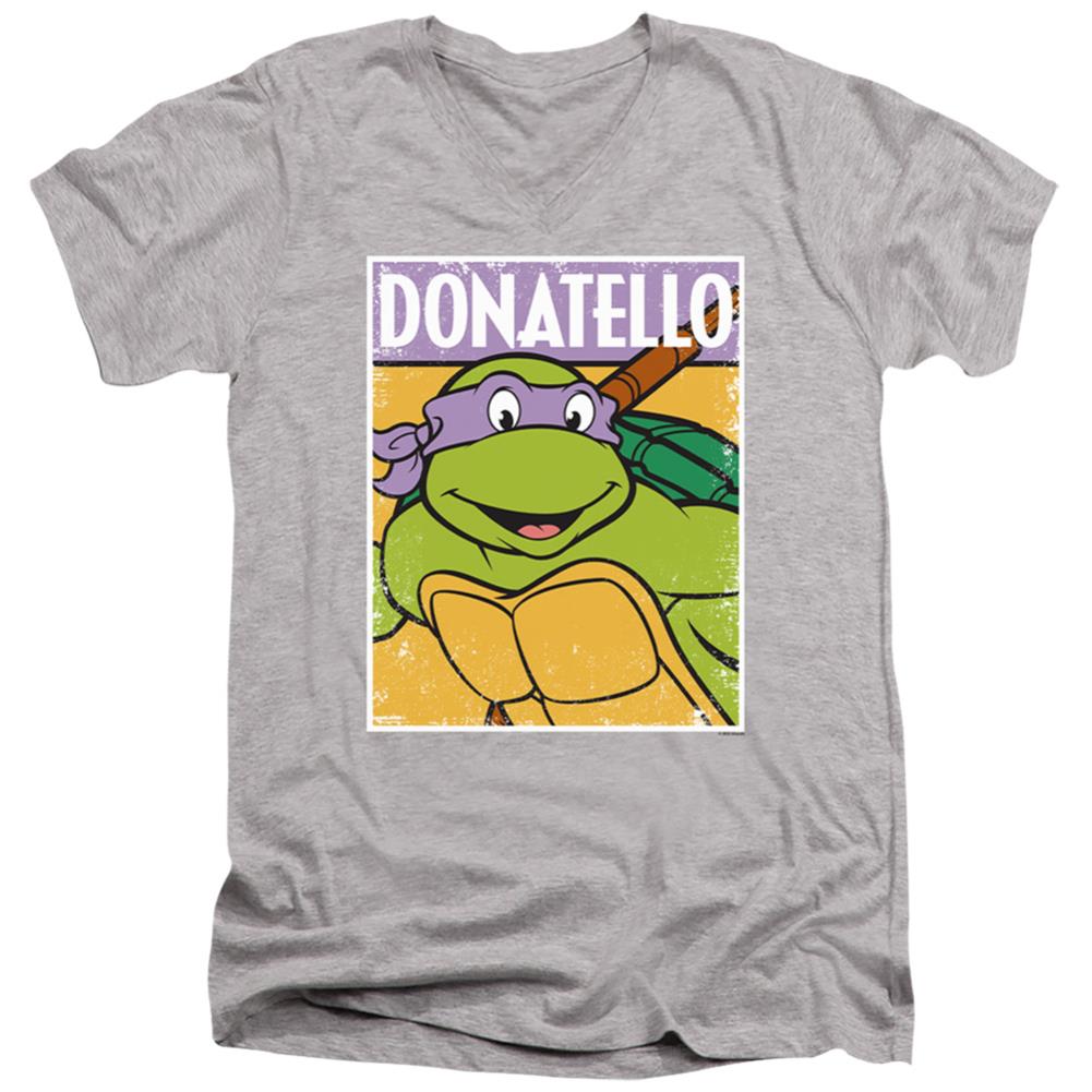 Teenage Mutant Ninja Turtles Tmnt Donnie Men's 30/1 Cotton Slim V-Neck T-Shirt