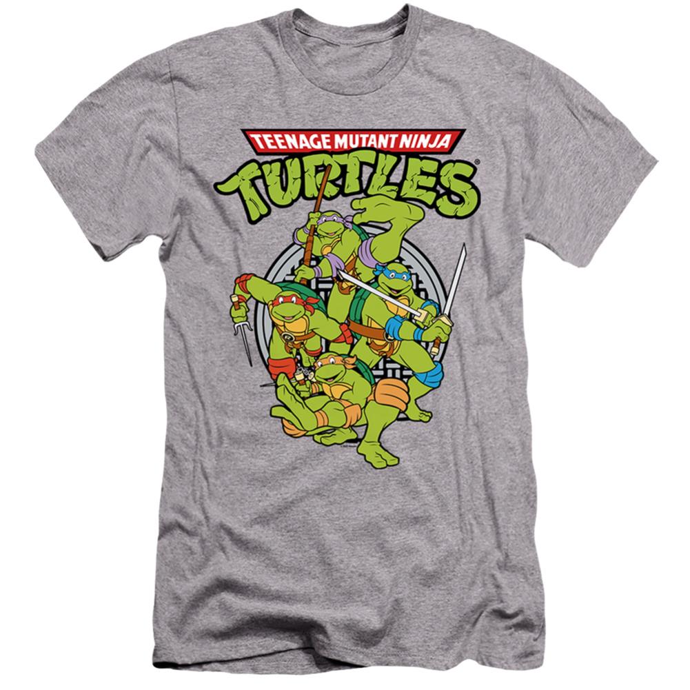 Teenage Mutant Ninja Turtles Tmnt Group Men's Ultra-Soft 30/1 Cotton Slim Short-Sleeve T-Shirt