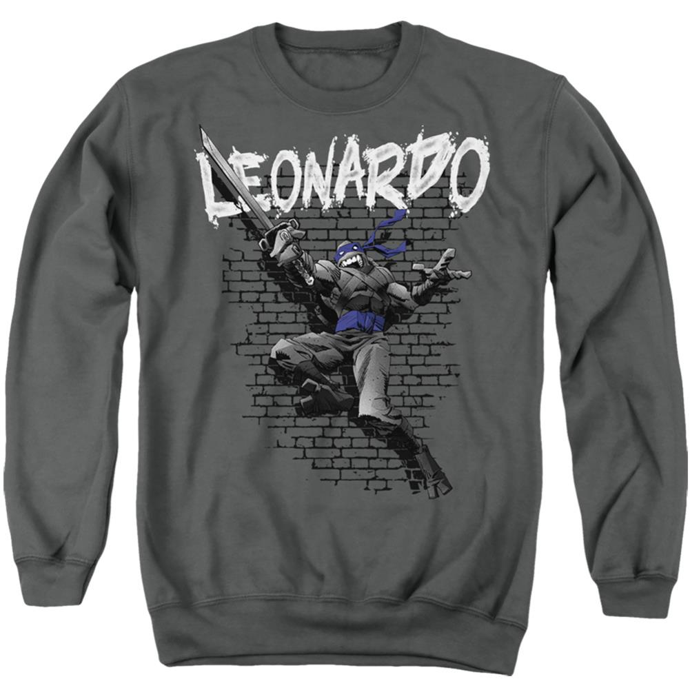Teenage Mutant Ninja Turtles Tmnt Leonardo Men's Crewneck 50 50 Poly Long-Sleeve T-Shirt