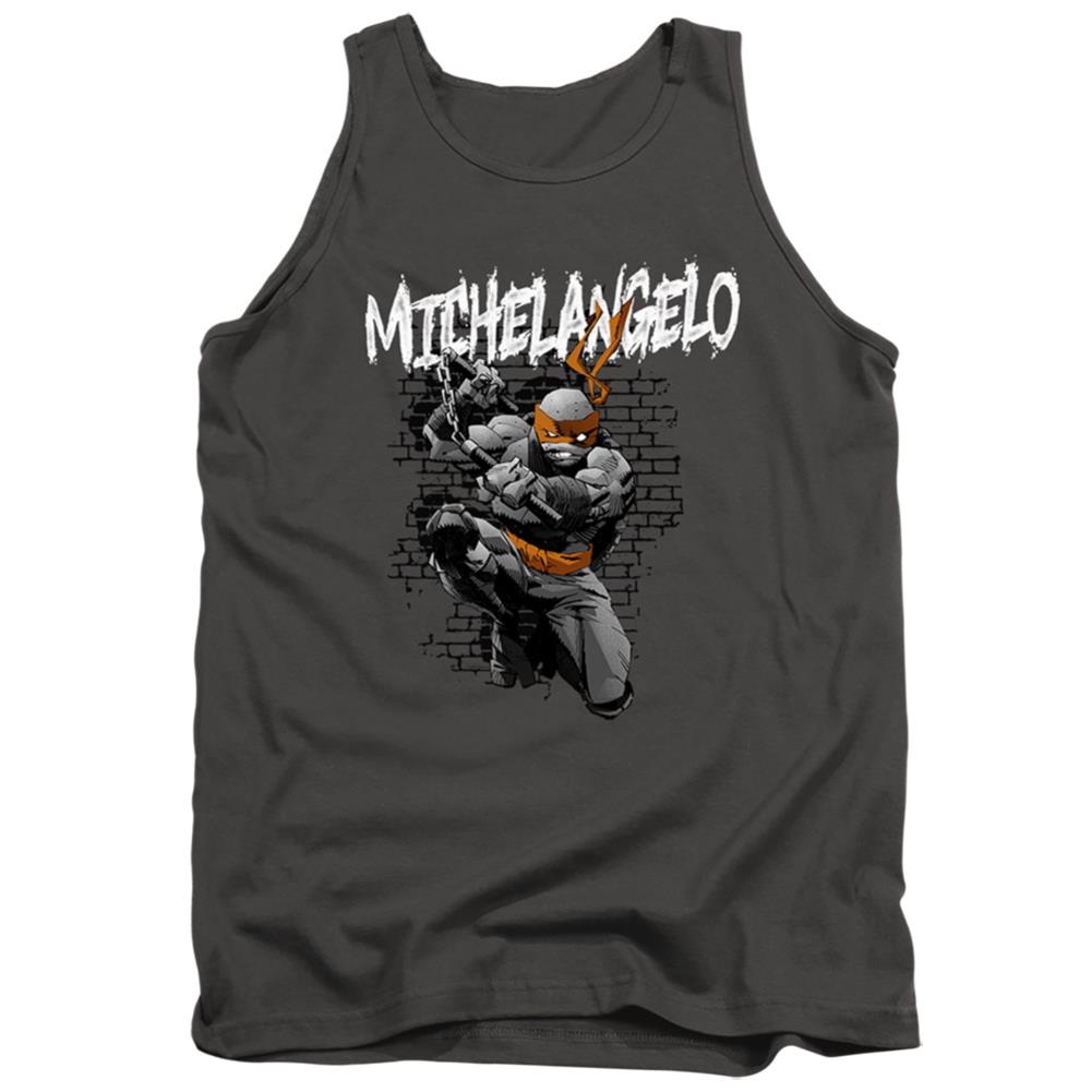 Teenage Mutant Ninja Turtles Tmnt Michelangelo Men's 18/1 Cotton Tank Top