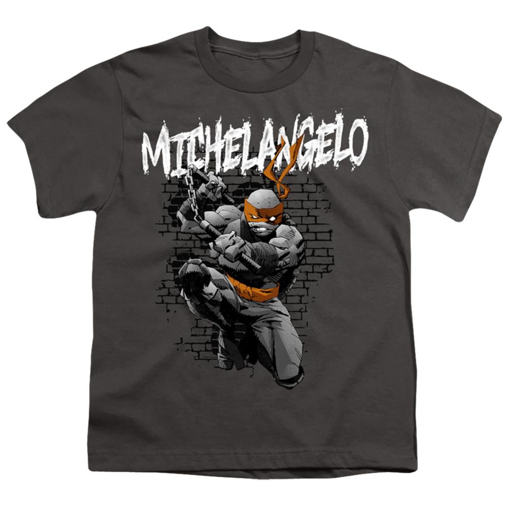 Teenage Mutant Ninja Turtles Tmnt Michelangelo Youth 18/1 100% Cotton Short-Sleeve T-Shirt