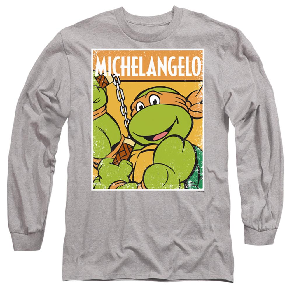 Teenage Mutant Ninja Turtles Tmnt Mikey Men's 18/1 Cotton Long-Sleeve T-Shirt