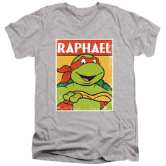 Teenage Mutant Ninja Turtles Tmnt Raph Men's 30/1 Cotton Slim V-Neck T-Shirt