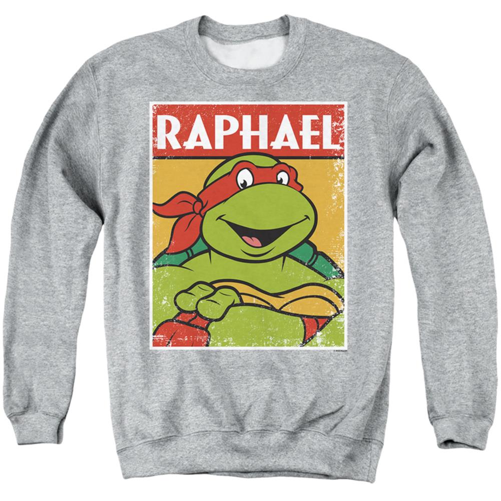 Teenage Mutant Ninja Turtles Tmnt Raph Men's Crewneck 50 50 Poly Long-Sleeve T-Shirt