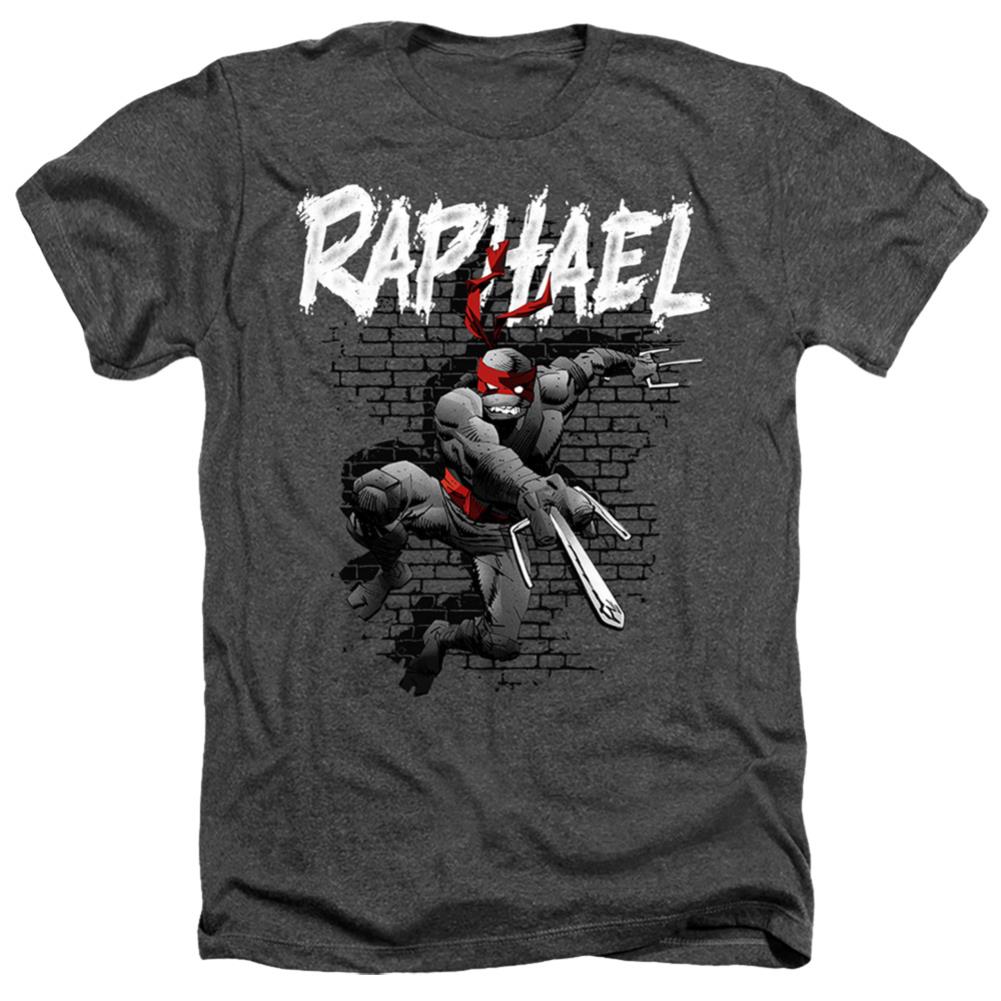 Teenage Mutant Ninja Turtles Tmnt Raphael Men's 30/1 Heather 60 40 Poly Short-Sleeve T-Shirt