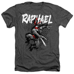 Teenage Mutant Ninja Turtles Tmnt Raphael Men's 30/1 Heather 60 40 Poly Short-Sleeve T-Shirt