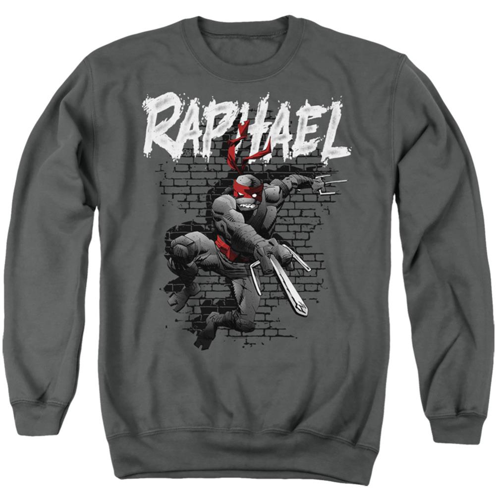 Teenage Mutant Ninja Turtles Tmnt Raphael Men's Crewneck 50 50 Poly Long-Sleeve T-Shirt