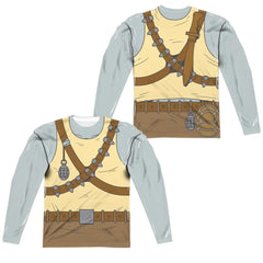 Teenage Mutant Ninja Turtles Tmnt Rocksteady Costume Men's Regular Fit Polyester Long-Sleeve T-Shirt