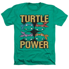 Teenage Mutant Ninja Turtles Turtle Power Men's 30/1 Heather 60 40 Poly Short-Sleeve T-Shirt