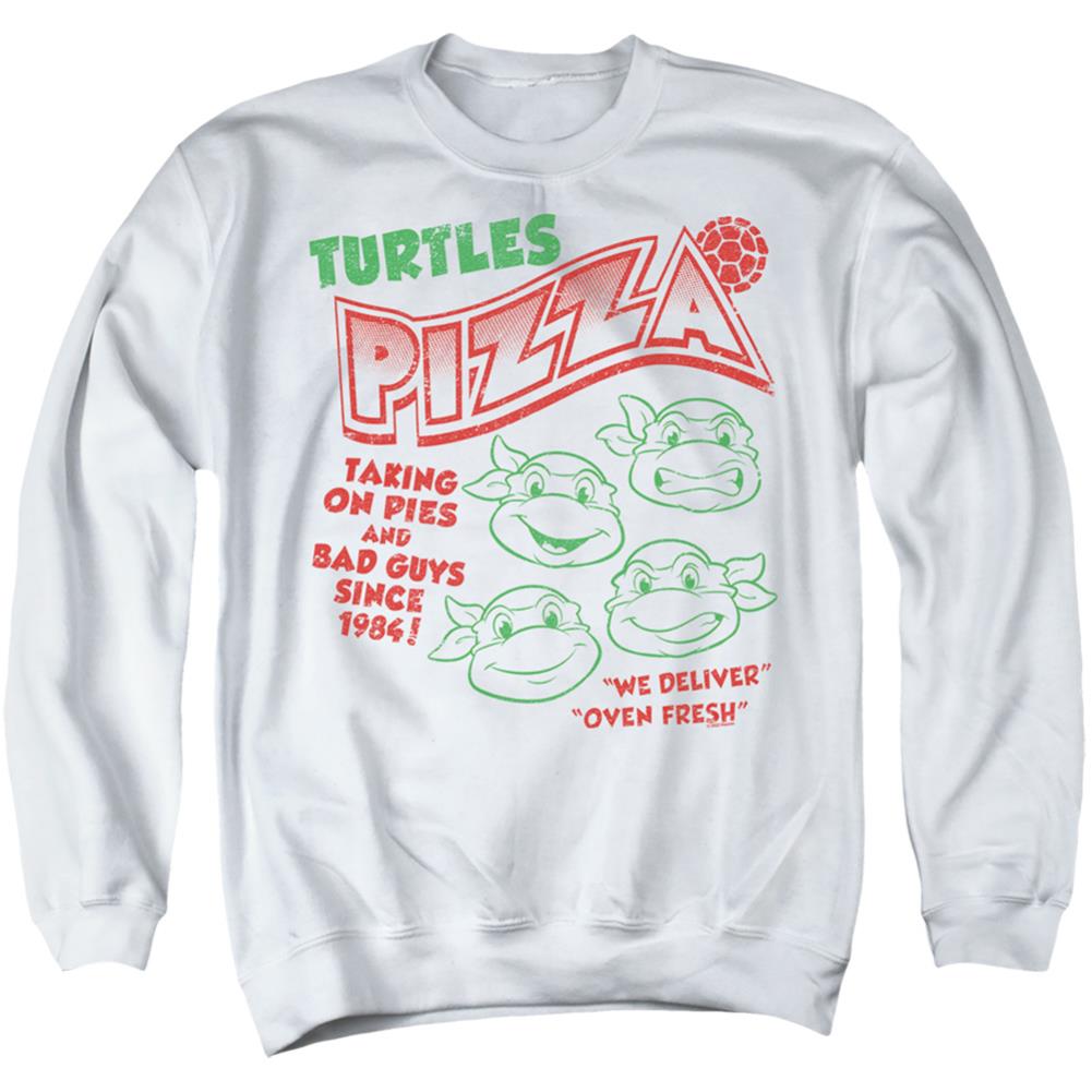 Teenage Mutant Ninja Turtles Turtles Pizza Men's Crewneck 50 50 Poly Long-Sleeve T-Shirt