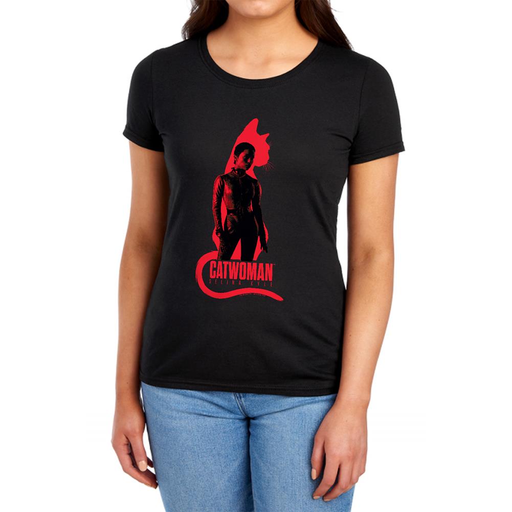 The Batman Selina Kyle Cat Silhouette Women's 18/1 Cotton SS T