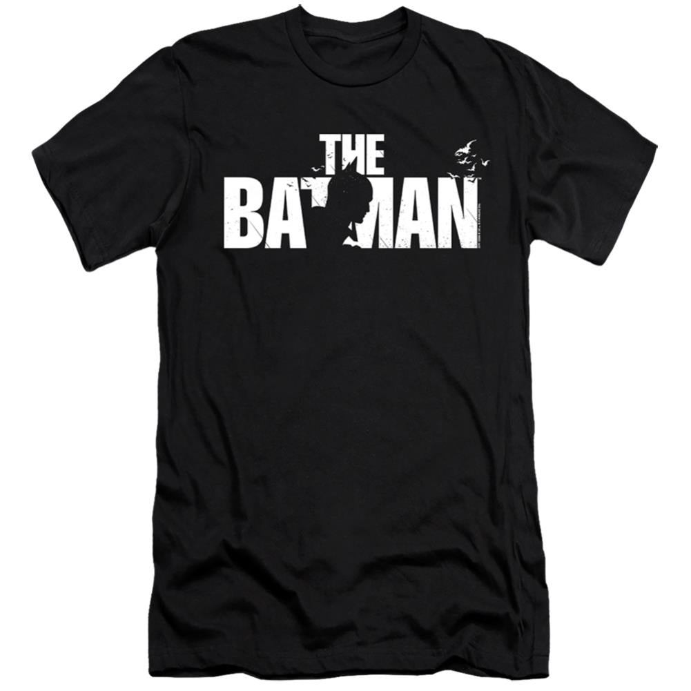 The Batman Silhouette Title Men's Ultra-Soft 30/1 Cotton Slim SS T