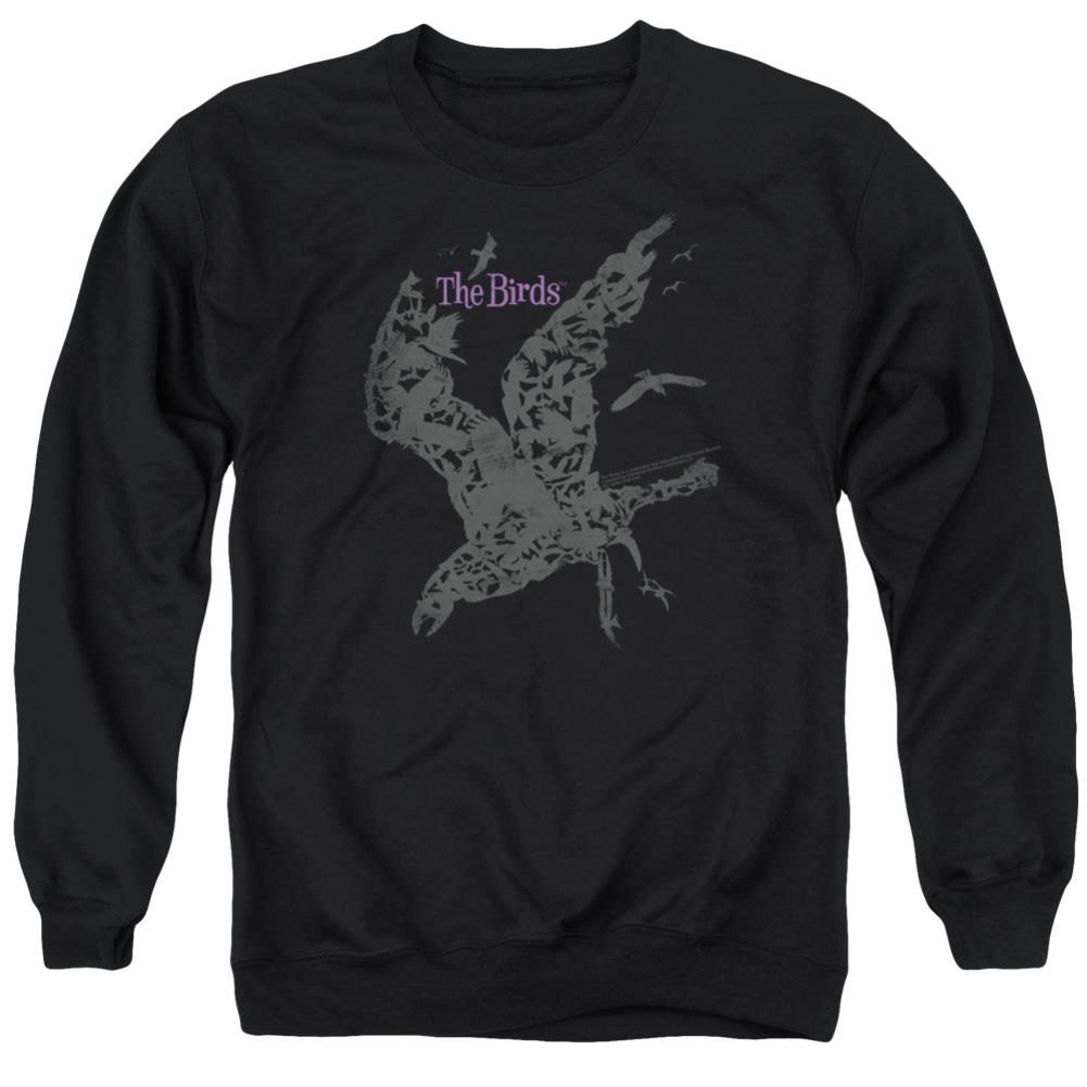 The Birds Poster Men's Crewneck 50 50 Poly Long-Sleeve T-Shirt