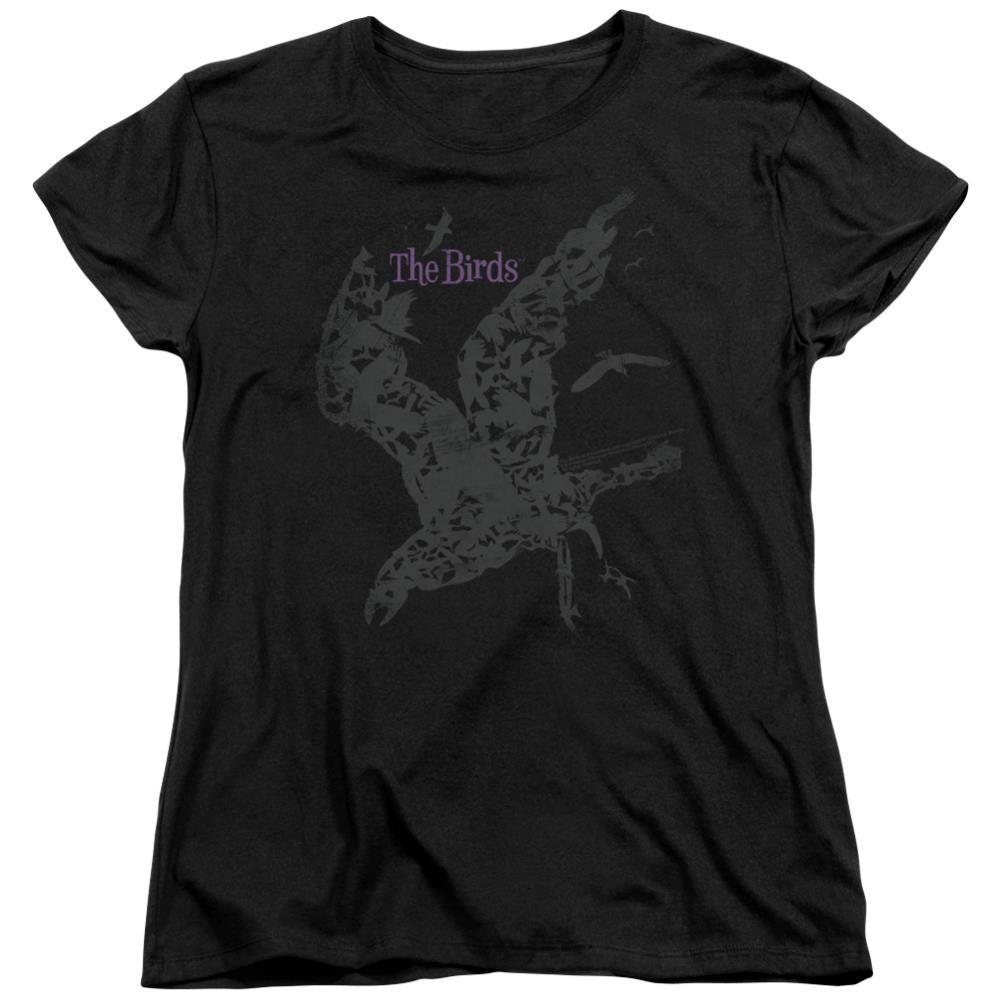 The Birds Poster Women's 18/1 Cotton Short-Sleeve T-Shirt