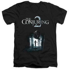 The Conjuring 2 Poster Men's 30/1 Cotton Slim V-Neck T-Shirt