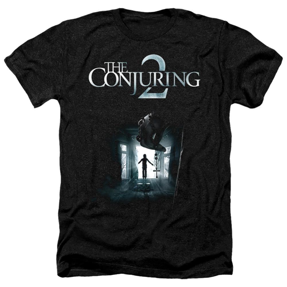 The Conjuring 2 Poster Men's 30/1 Heather 60 40 Poly Short-Sleeve T-Shirt