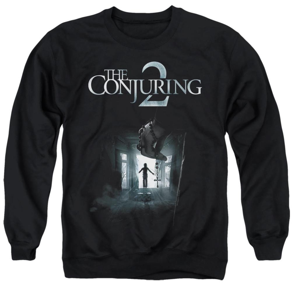 The Conjuring 2 Poster Men's Crewneck 50 50 Poly Long-Sleeve T-Shirt