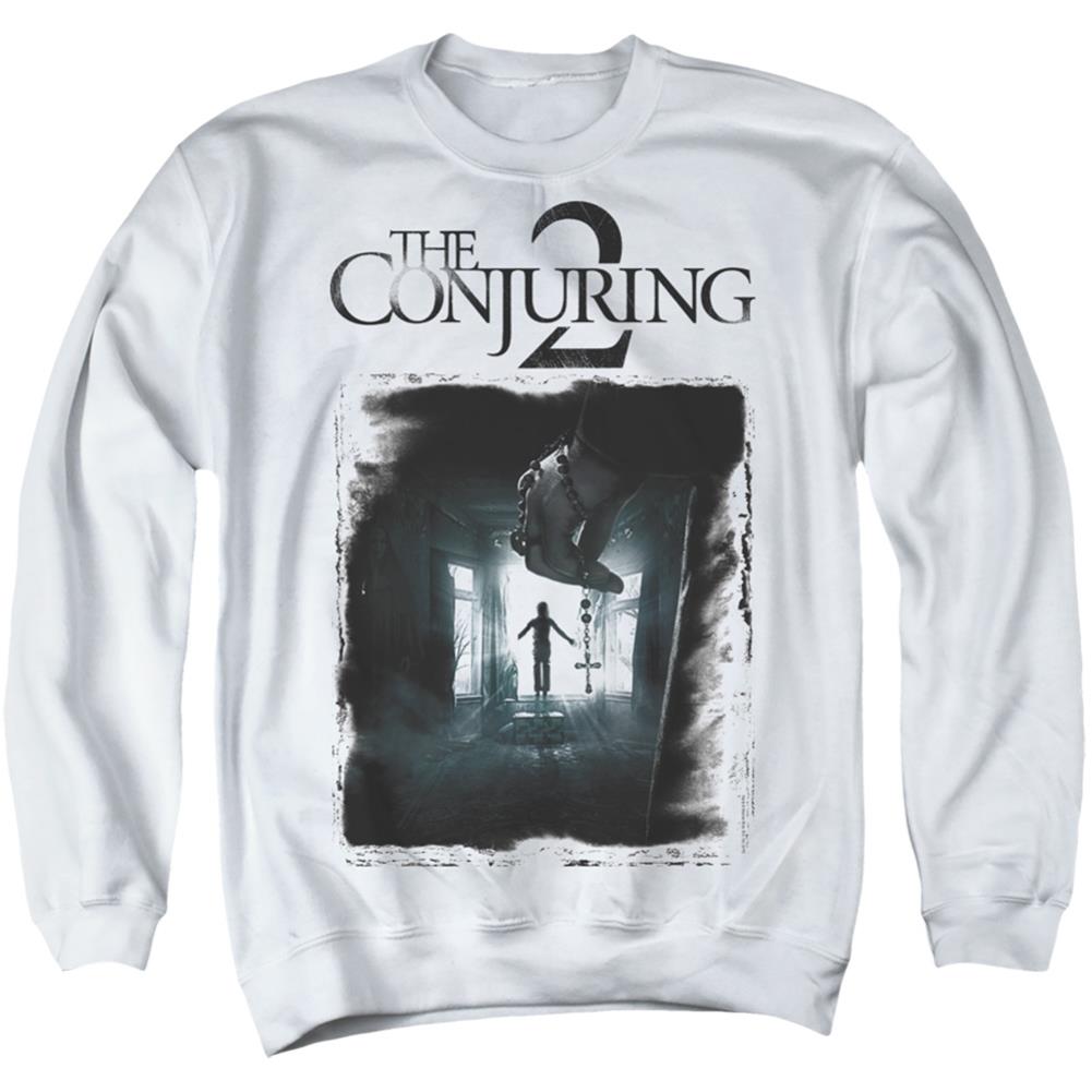 The Conjuring 2 Poster Men's Crewneck 50 50 Poly Long-Sleeve T-Shirt