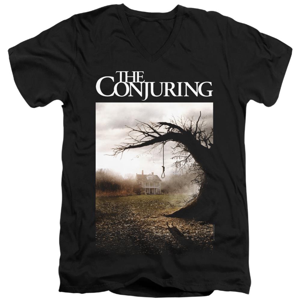 The Conjuring Poster Men's 30/1 Cotton Slim V-Neck T-Shirt