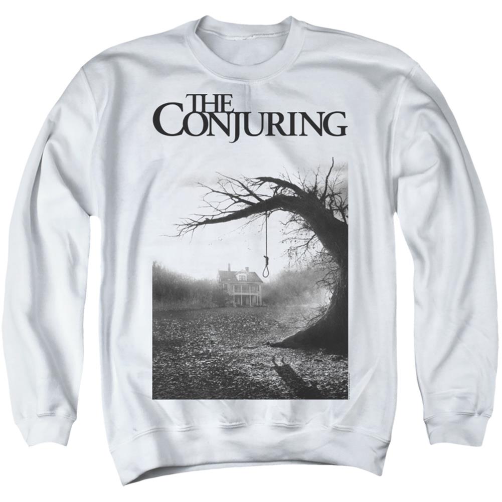 The Conjuring Poster Men's Crewneck 50 50 Poly Long-Sleeve T-Shirt