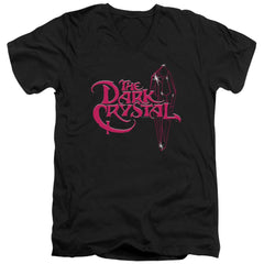 The Dark Crystal Bright Logo Men's 30/1 Cotton Slim V-Neck T-Shirt