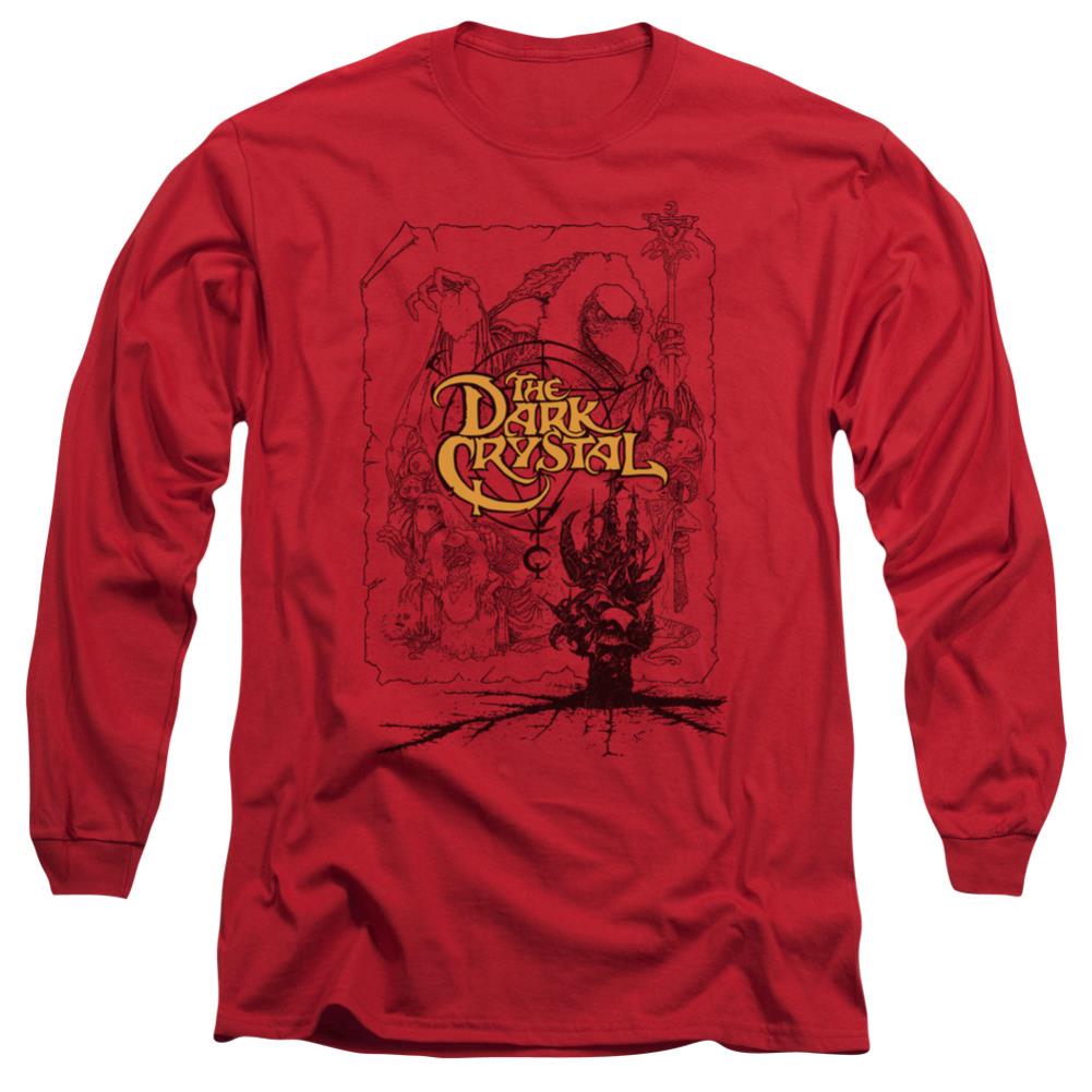 The Dark Crystal Poster Lines Men's 18/1 Cotton Long-Sleeve T-Shirt