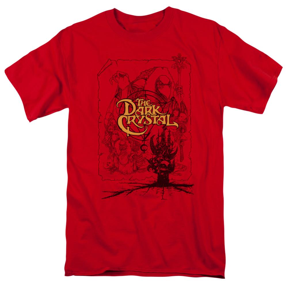 The Dark Crystal Poster Lines Men's 18/1 Cotton Short-Sleeve T-Shirt