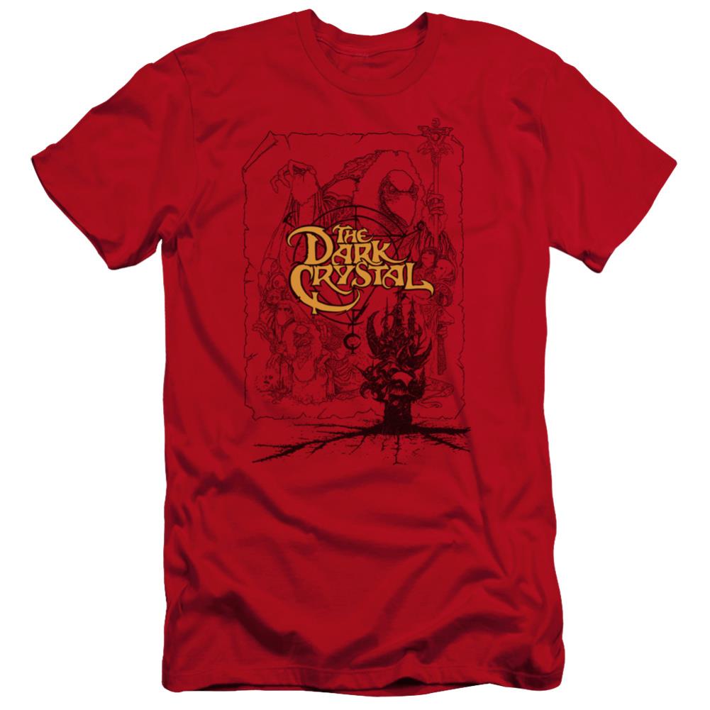 The Dark Crystal Poster Lines Men's Ultra-Soft 30/1 Cotton Slim Short-Sleeve T-Shirt