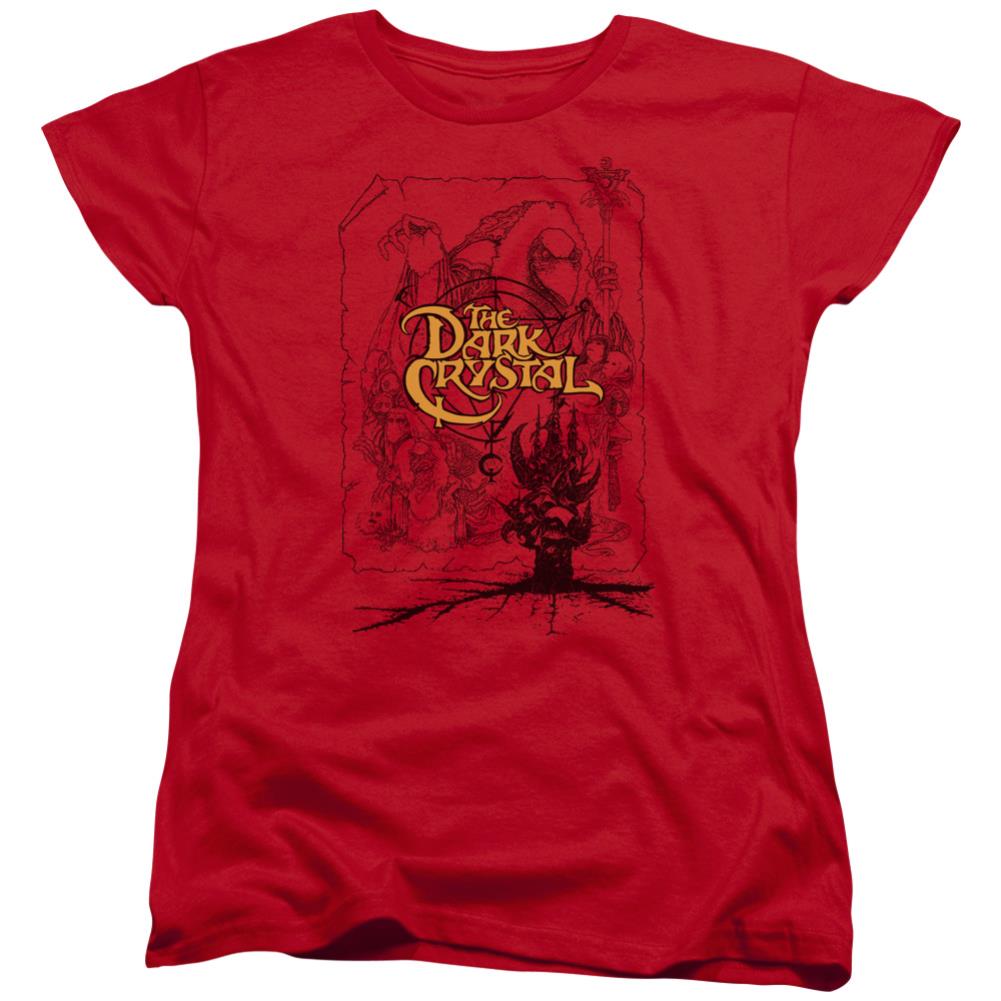 The Dark Crystal Poster Lines Women's 18/1 Cotton Short-Sleeve T-Shirt