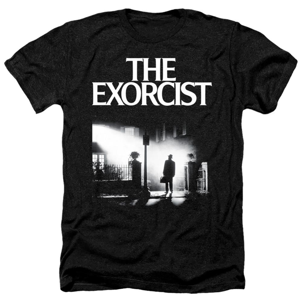 The Exorcist Poster Men's 30/1 Heather 60 40 Poly Short-Sleeve T-Shirt