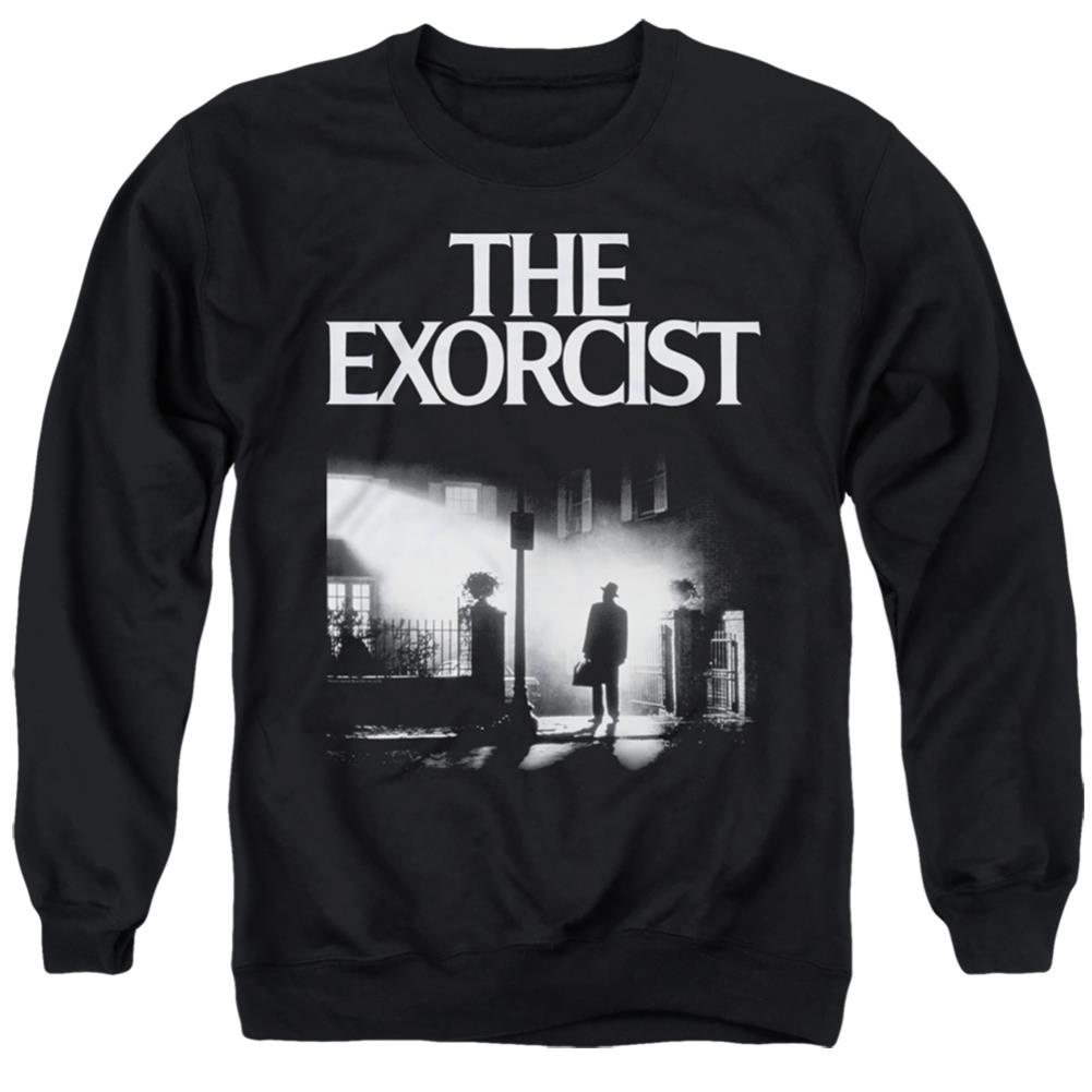 The Exorcist Poster Men's Crewneck 50 50 Poly Long-Sleeve T-Shirt