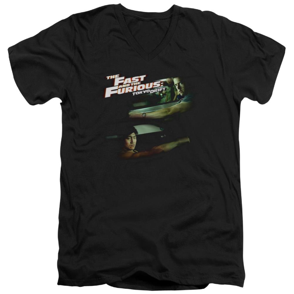 The Fast And The Furious: Tokyo Drift Drifting Together Men's 30/1 Cotton Slim V-Neck T-Shirt