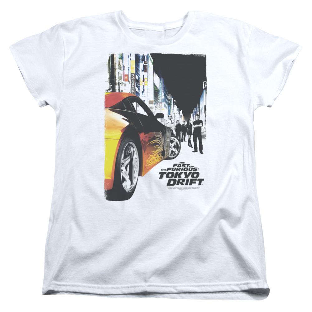 The Fast And The Furious: Tokyo Drift Poster Women's 18/1 Cotton Short-Sleeve T-Shirt