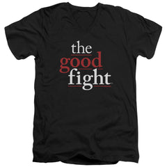 The Good Fight Logo Men's 30/1 Cotton Slim V-Neck T-Shirt