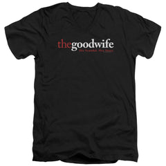 The Good Wife Logo Men's 30/1 Cotton Slim V-Neck T-Shirt