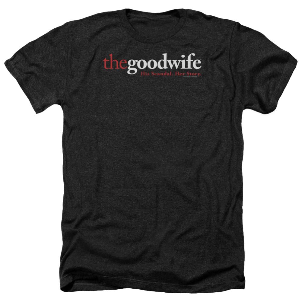 The Good Wife Logo Men's 30/1 Heather 60 40 Poly Short-Sleeve T-Shirt